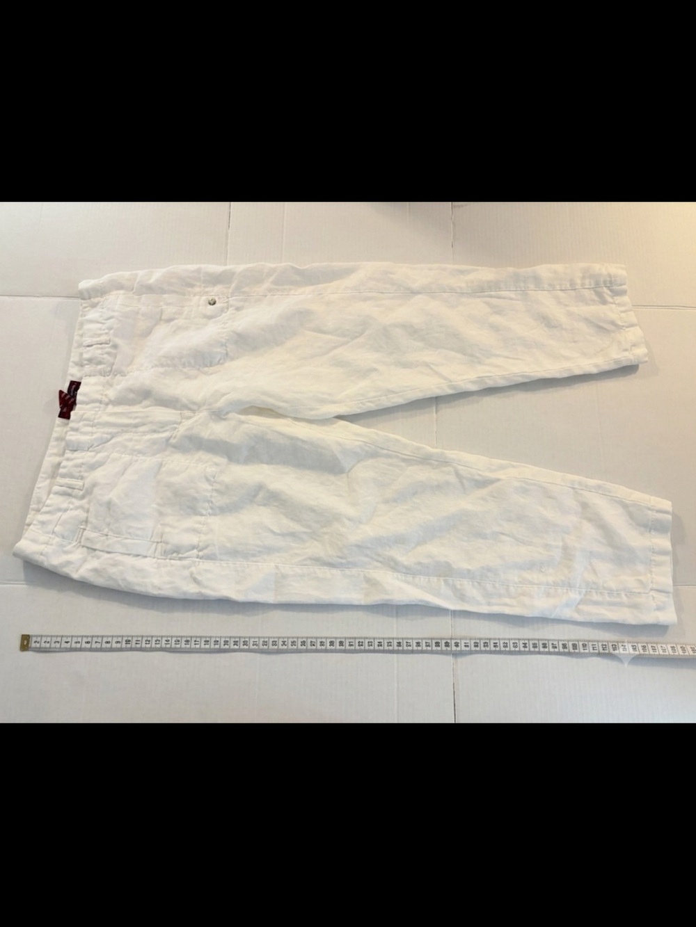 Olsen Europe Lightweight White Linen-Blend  pants NO STAINS